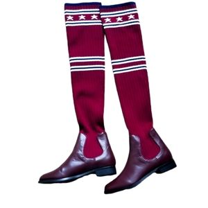 Knitted Over The Knee Sock Boots